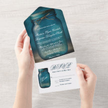 Landsbyggsbröllopet Rustic Blue Mason Burk