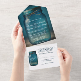 Landsbyggsbröllopet Rustic Blue Mason Burk