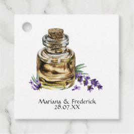 Landsbyggsbröllopet Rustic Cotton Lavender Gåvor Etiketter