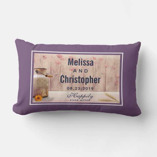 Landsbyggsbröllopet Rustic Mjölk can Lumbarkudde (Framsida)