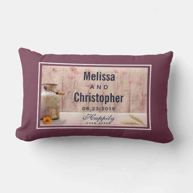 Landsbyggsbröllopet Rustic Mjölk can Lumbarkudde (Framsida)