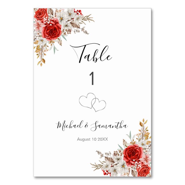 Landsbyggsbröllopet Rustic Ro Bordsnummer (Framsidan)