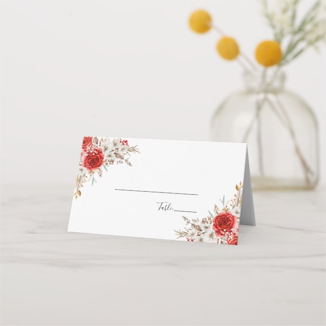 Landsbyggsbröllopet Rustic Ro Placeringskort (Baksida)