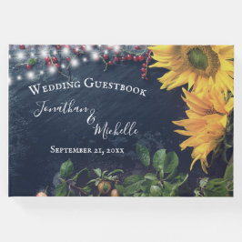 Landsbyggsbröllopet Rustic Solros, Slate och Ljus Gästböcker