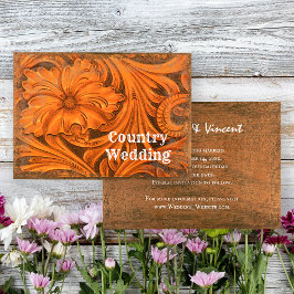 Landsbyggsbröllopet Rustik blomma Spara datum Spara Datumet