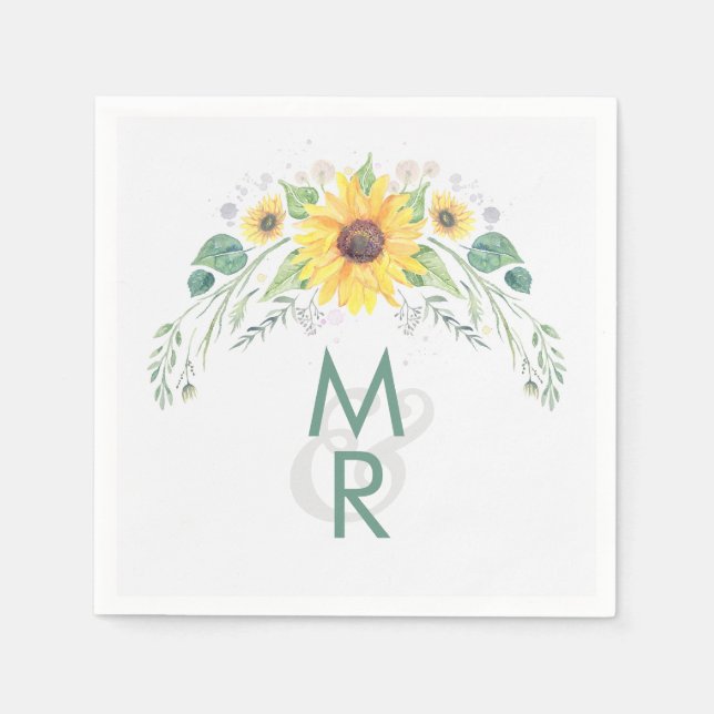 Landsbyggsbröllopet Vattenfärg Solrossolrosrot Pappersservett (Framsidan)