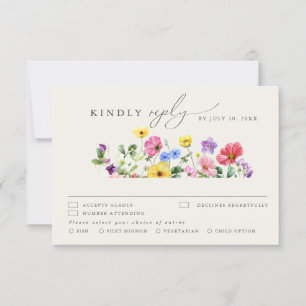 Landsbyggsbröllopet Wildblomma Rustic Chic Blommig OSA Kort