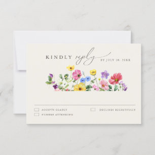 Landsbyggsbröllopet Wildblomma Rustic Chic Blommig OSA Kort