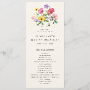 Landsbyggsbröllopet Wildblomma Rustic Chic Blommig Program