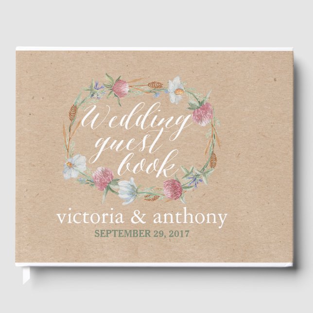 Landsbyggsbröllopet Wildblomme Wandeand on Kraft Gästböcker (Framsida)