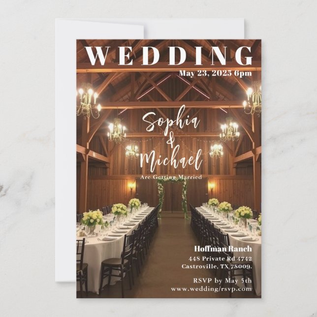 Landsbyggsbröllopets magasinomslag inbjudningar (Framsida)