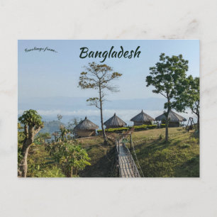 Landsbyhus i Khagrachhari Bangladesh Vykort