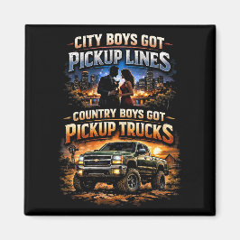 Landsbypojkar Har Pickup Trucks Magnet