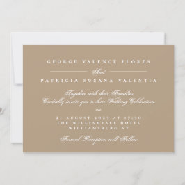 Landscape Beige Guld Formell Calligraphy Elegant Inbjudningar