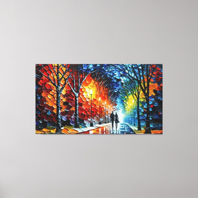 Landscape Canvas Painting City Park Poster utskrif (Framsida)