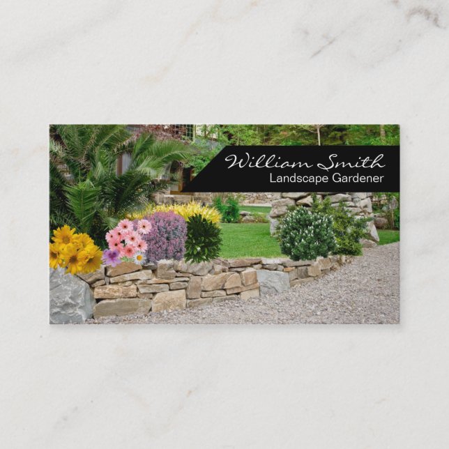 Landscape Gardener Business card Visitkort (Framsida)