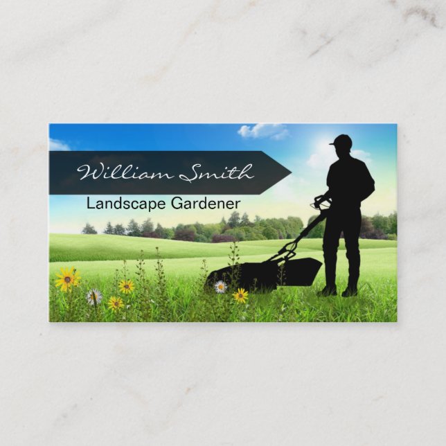 Landscape Gardener Business card Visitkort (Framsida)