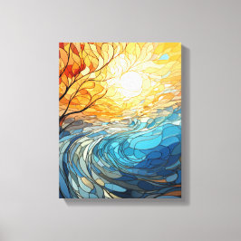 Landscape in Ukrainian motifs Canvastryck