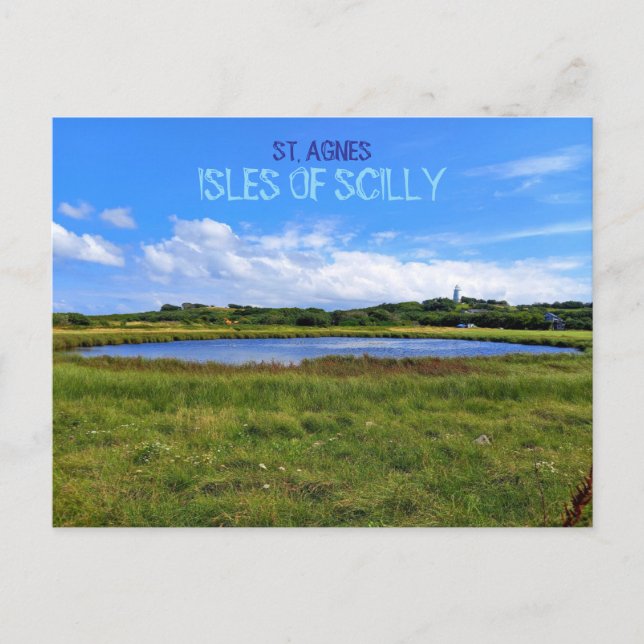 Landscape  Lighthouse, St. Agnes - Isles Of Scilly Vykort (Framsida)