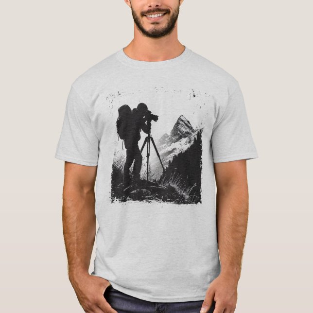 Landscape Photography Photographer Camera Tripod T Shirt (Framsida)