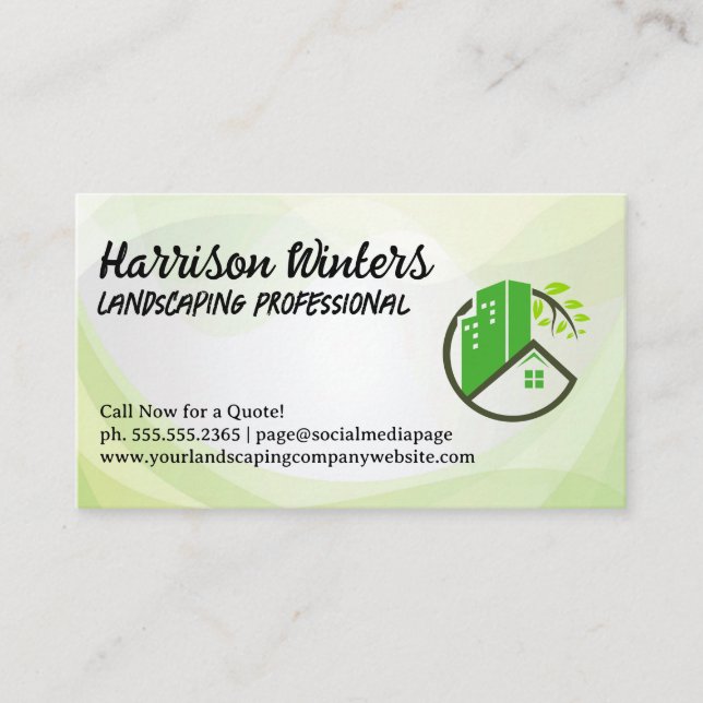 Landscape Properties Logotyp Visitkort (Framsida)