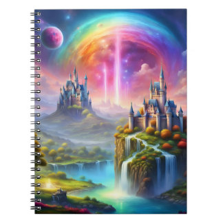 landscape with magical castles and bright colors  anteckningsbok
