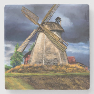 Landscapein Nederländska stenen Underlägg