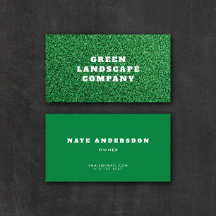 Landscaper Gardener för modern Grönt Turf Installe Visitkort
