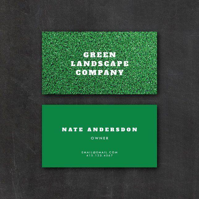 Landscaper Gardener för modern Grönt Turf Installe Visitkort (Skapare uppladdad)