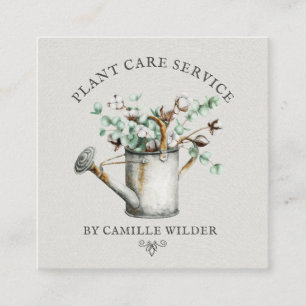 Landscaper Gardener Greenery Fyrkantigt Visitkort
