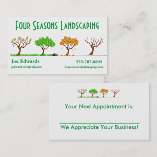 Landscaper Gräsmatta Möte Business Tidsbeställning Kort