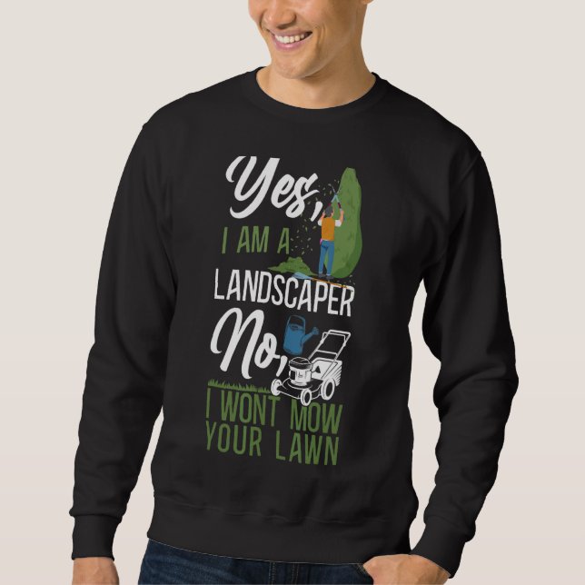 Landscaper Landscaper Ligcape Architect Gräsmatta  Lång Ärmad Tröja (Framsida)