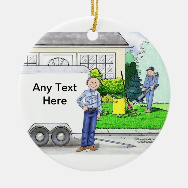 Landscaper - Male Julgransprydnad Keramik (Framsidan)