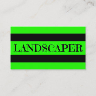 Landscaper Neon Grönt Affärskort Visitkort