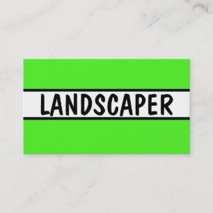 Landscaper Neon Grönt Visitkort