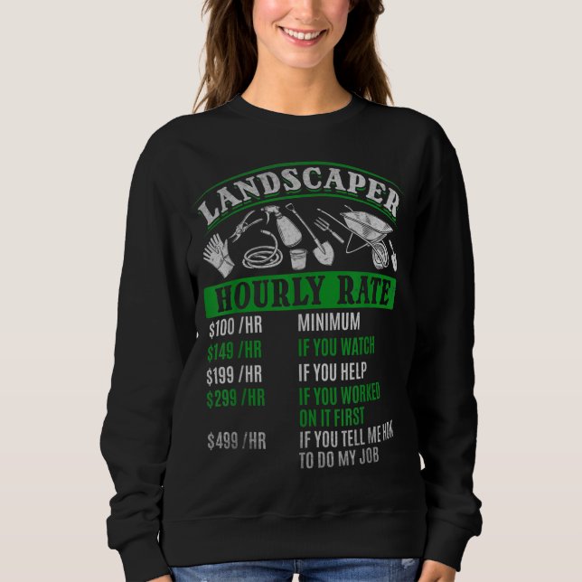 Landscaper Timrate Gardener Landscaping Landsc T Shirt (Framsida)