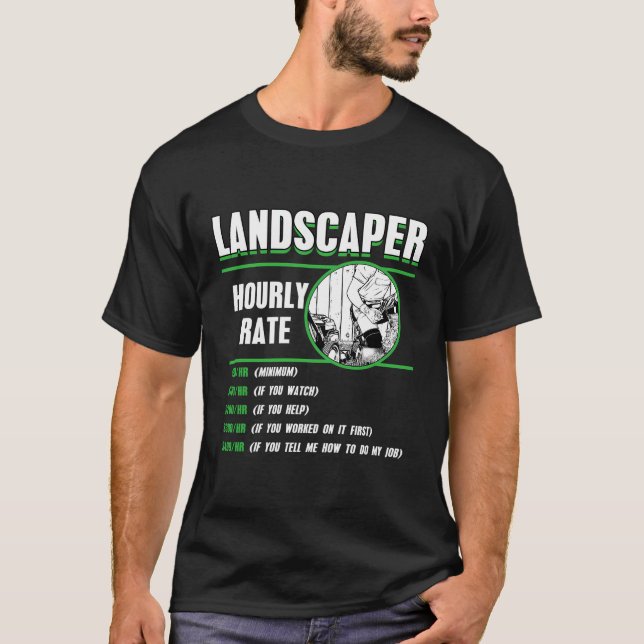 Landscaper Timrate Landscaping Garden Gräsmatta Mo T Shirt (Framsida)