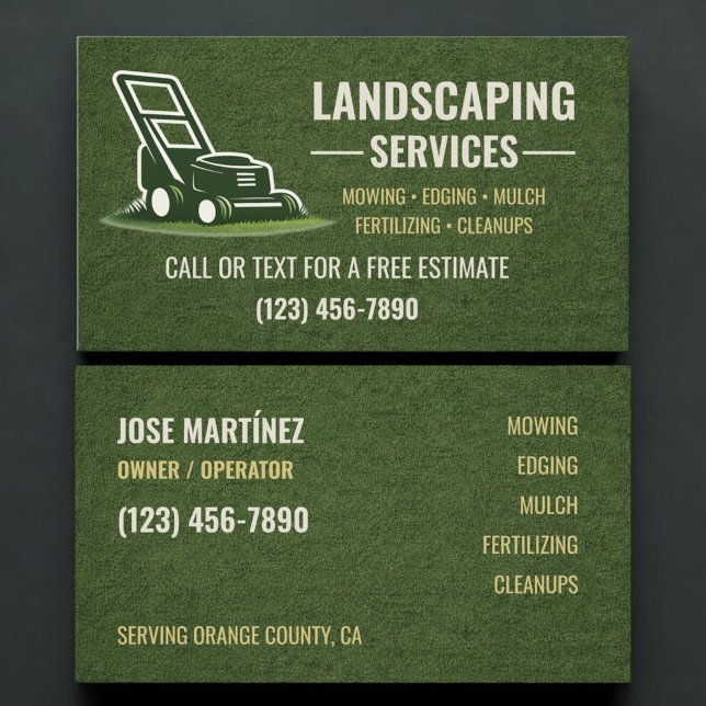 Landscaping Business Card Visitkort (Skapare uppladdad)