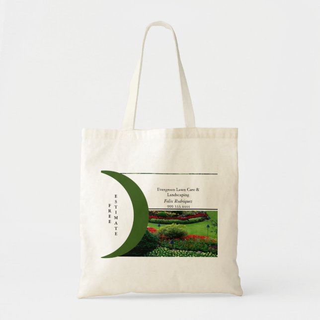 Landscaping Company Advertising Giveaway Tygkasse (Framsidan)
