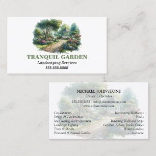 Landscaping Garden Lawncare Greenhouse Visitkort
