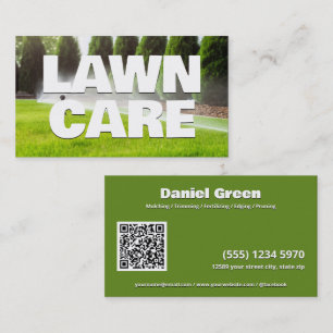 Landscaping Gräsmatta Anpassningsbar QR Visitkort