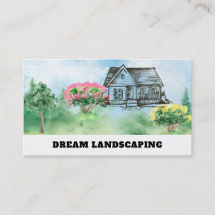*~* Landscaping Grönt Grass Modern Gräsmatta Car Visitkort