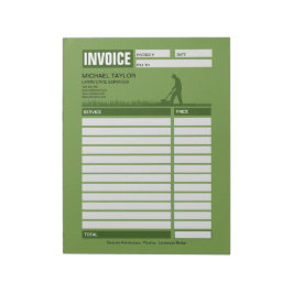 Landscaping Lawn Mowing Business Receipt Invoice Anteckningsblock