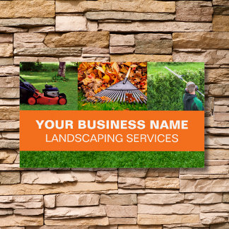 Landscaping Services Business card Lawn care Visitkort