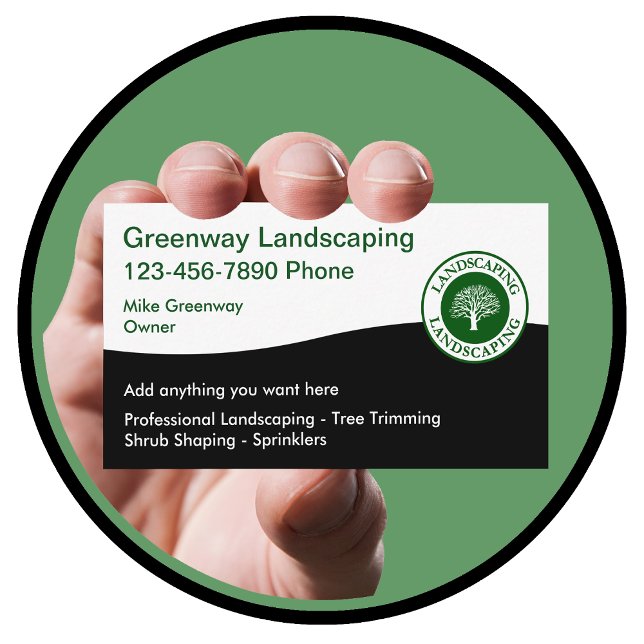 Landscaping Services Modern Business Cards  Visitkort (Skapare uppladdad)