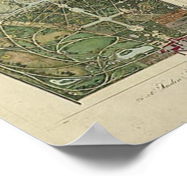 Landschaftsgarten Versailles Plan Gabriel Thouin Poster