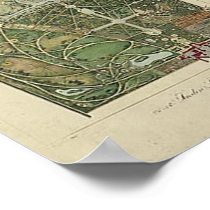 Landschaftsgarten Versailles Plan Gabriel Thouin Poster
