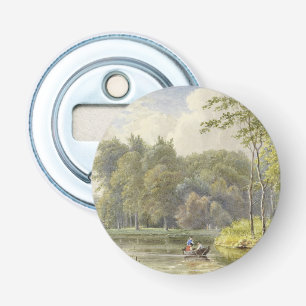 Landschap met Figuren i Vintagen Roeibootje Flasköppnare
