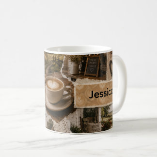 Landscopens kaffescen minnesbok collage Anpassat n Kaffemugg