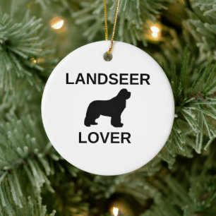 landseer-älskare julgransprydnad keramik